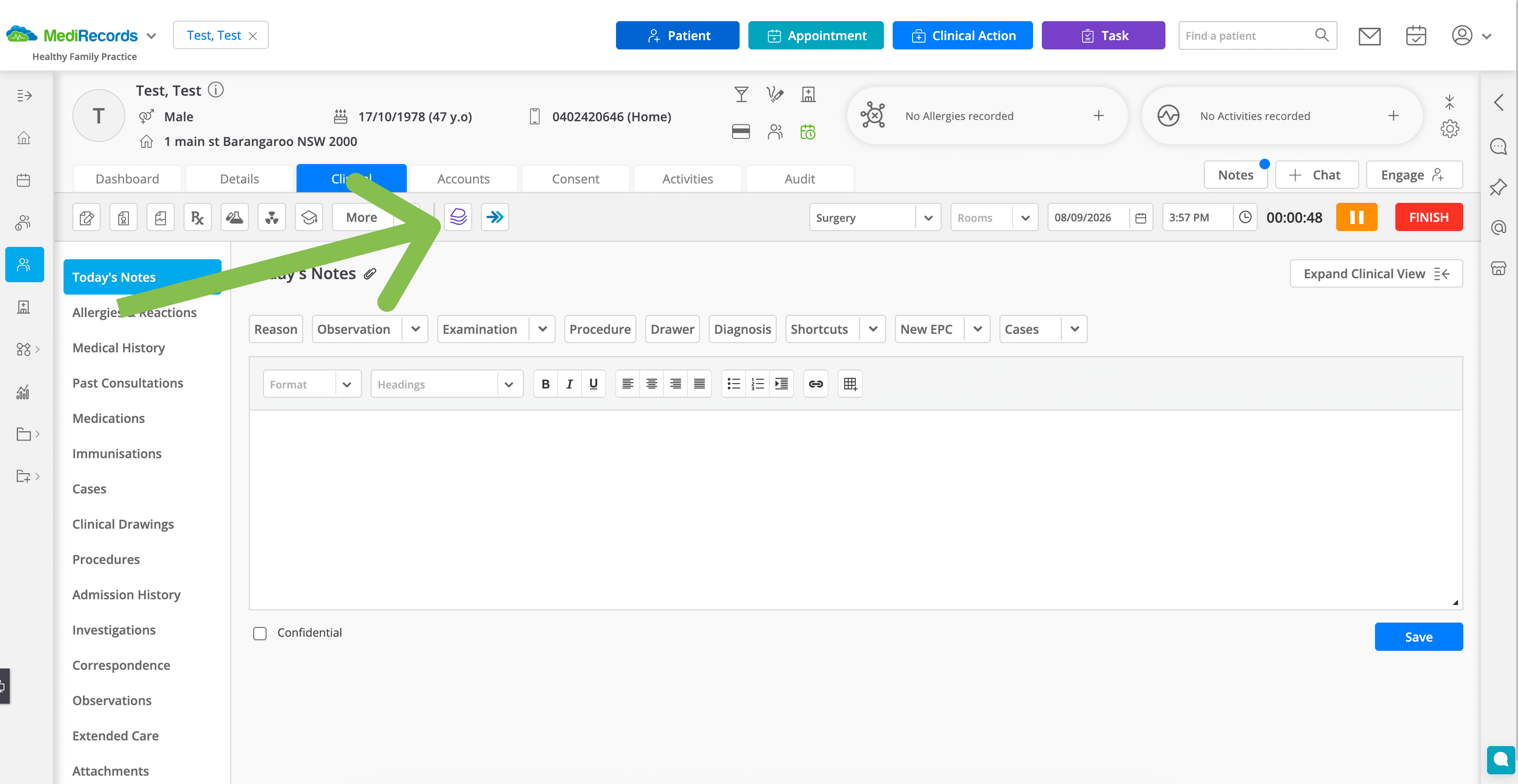 Link your account from an appointment